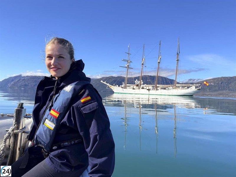 La Princesa Leonor continúa su capacitación en el 'Juan Sebastián Elcano' con destino a Perú.