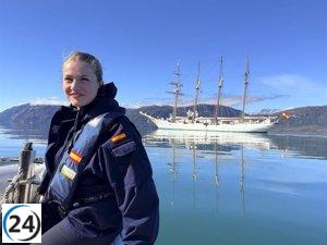 La Princesa Leonor continúa su capacitación en el 'Juan Sebastián Elcano' con destino a Perú.