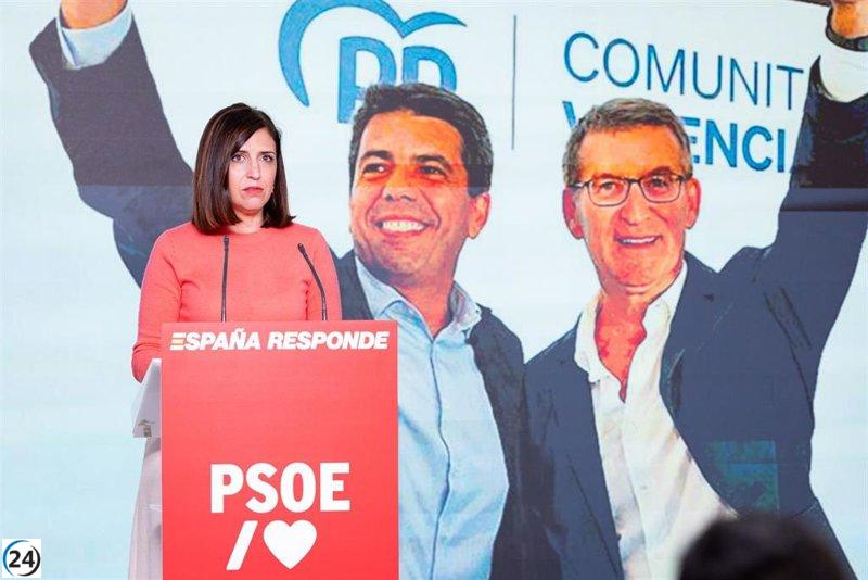 El PSOE demanda a Feijóo y Mazón la divulgación de sus comunicaciones del día de la dana.