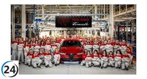 Alfa Romeo celebra la fabricación de su SUV Tonale con la producción de la unidad 100,000 en Italia.