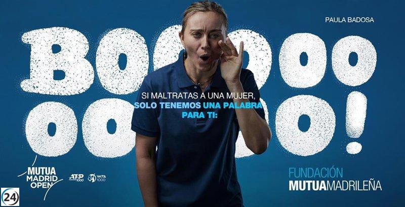 Tenistas alzan la voz contra la violencia de género en el Mutua Madrid Open.