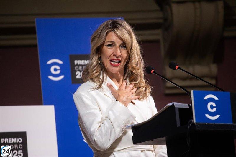 Yolanda Díaz anticipa la pronta presentación del Estatuto del Artista y llama a la unidad en el Congreso.
