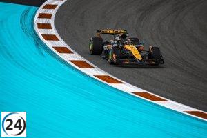 Norris se impone en una caótica carrera Sprint en Miami marcada por la lluvia y accidentes de Sainz y Alonso.