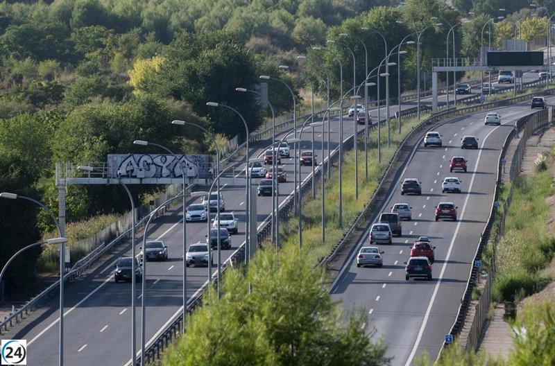 Tráfico intenso en Madrid por el fin del Puente de Mayo.