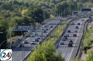 Tráfico intenso en Madrid por el fin del Puente de Mayo.