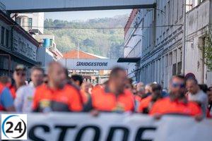 Empleados de Bridgestone Basauri reanudan la huelga por sus derechos laborales.