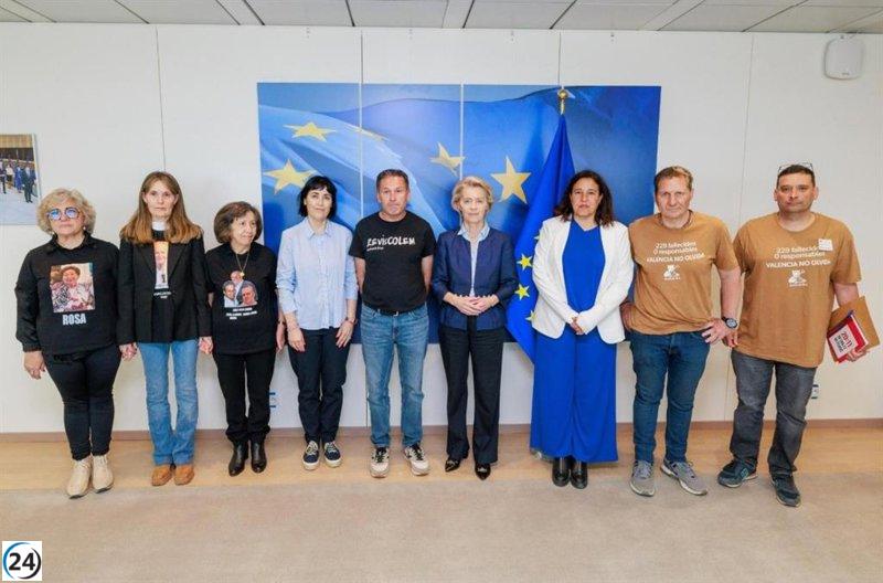 Von der Leyen se compromete a que la tragedia de la dana impulse una mejor preparación para el futuro.