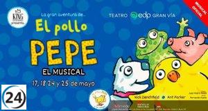 Este fin de semana, el Teatro EDP Gran Vía de Madrid da la bienvenida a 'El musical del Pollo Pepe'.