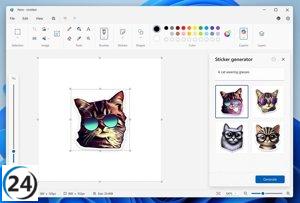 Microsoft lanza herramientas de IA en Paint y Bloc de notas para diseñar stickers y generar texto.
