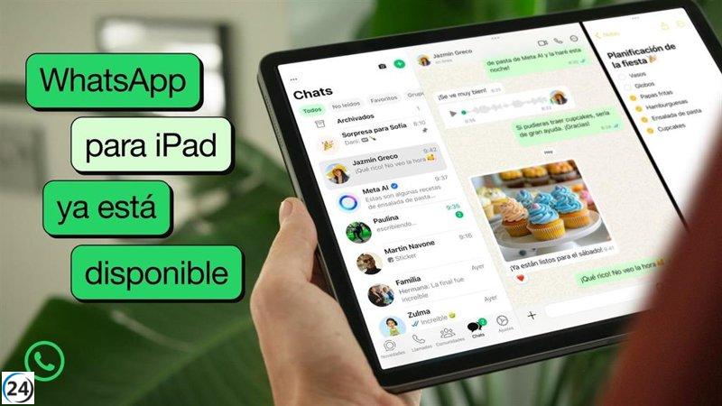 WhatsApp debuta en iPad con todas sus funciones optimizadas para pantallas ampliadas.