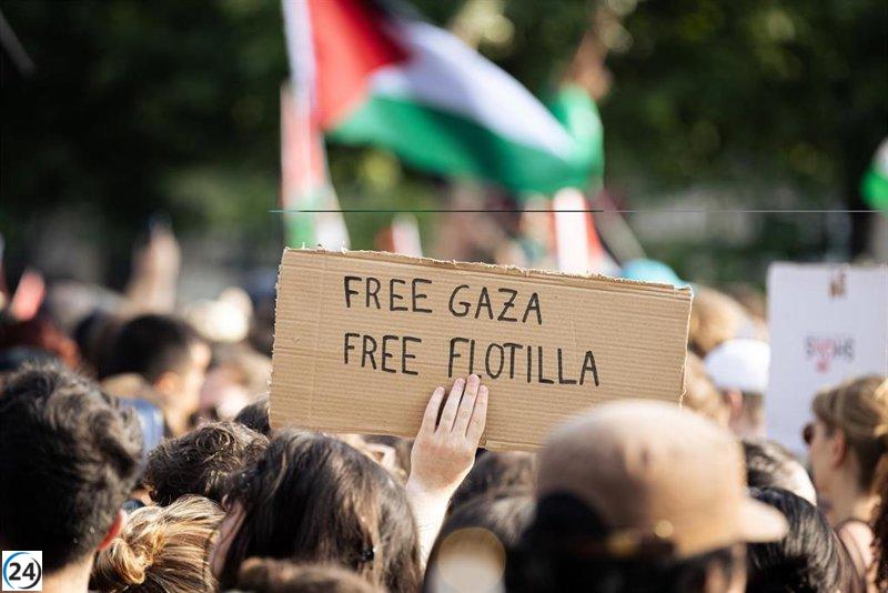 Ocho miembros de la Flotilla permanecen en prisión en Israel, que alega su ingreso