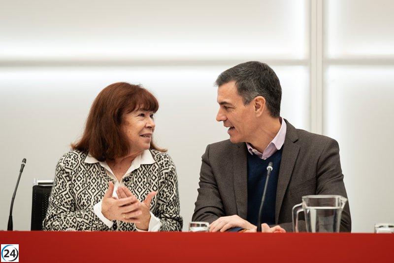 Sánchez cede la Secretaría de Organización del PSOE a Narbona, junto a la gerente y dos diputados.