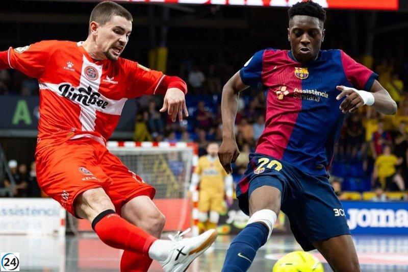 Jimbee Cartagena se impone en el Palau Blaugrana y se prepara para definir la Liga en casa.