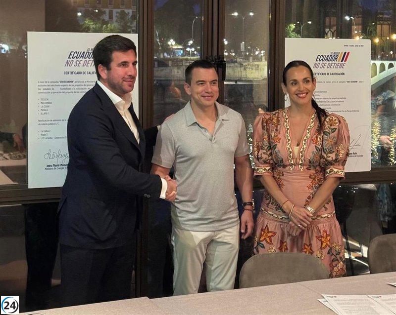 Cox asegura más de 596 millones de euros en inversiones para infraestructuras en Ecuador.