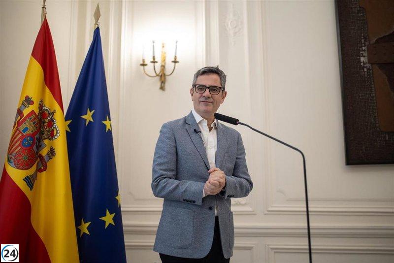 Bolaños reporta un 28,75% de adhesión en la huelga de jueces y fiscales este lunes.