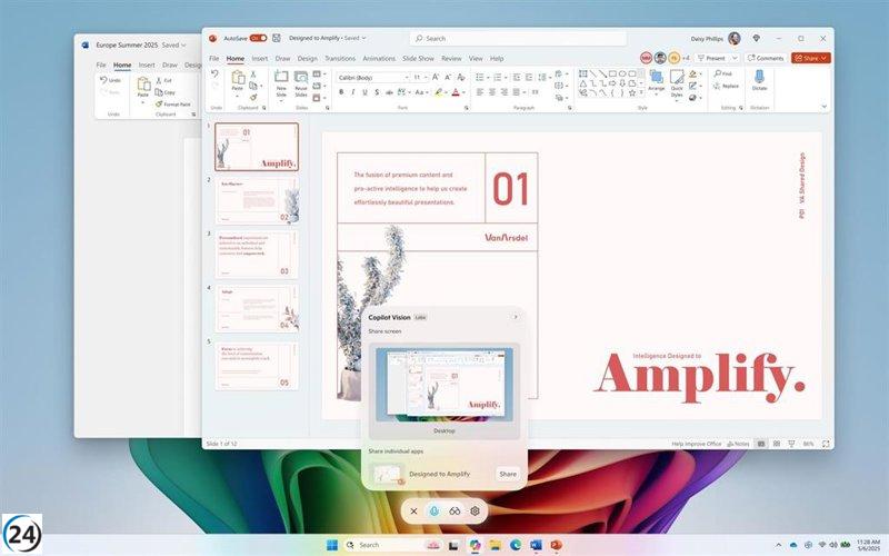 Microsoft mejora Copilot Vision, ahora puedes compartir tu escritorio con la IA.