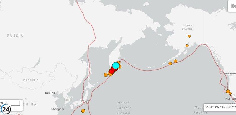 Terremoto de 8,7 activa alarmas de tsunami en Rusia oriental, Japón, Alaska y Hawái.