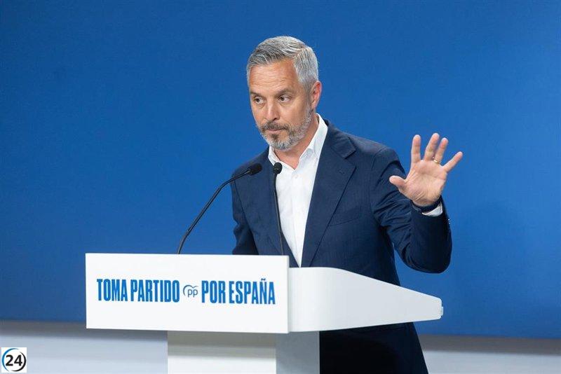 PP critica el asalto a la sede del PSOE en Vera, pero señala a Sánchez de provocar divisiones.