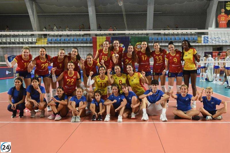 España asegura su pase al Eurocopa de Voleibol Femenino con una actuación impecable.