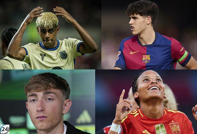 Cuatro jóvenes promesas del fútbol, entre ellas Yamal, Cubarsí, Huijsen y Vicky López, compiten por el prestigioso Trofeo Kopa.
