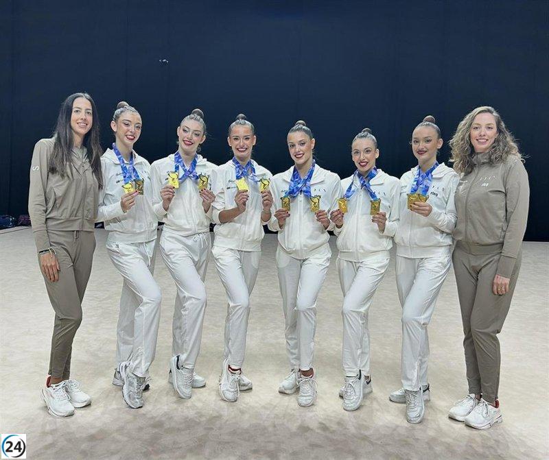 La selección española de rítmica busca brillar en el Mundial de Río de Janeiro.