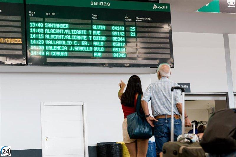 Reinicio a las 17:00 de los trenes de alta velocidad Madrid-Galicia con asientos extra disponibles.
