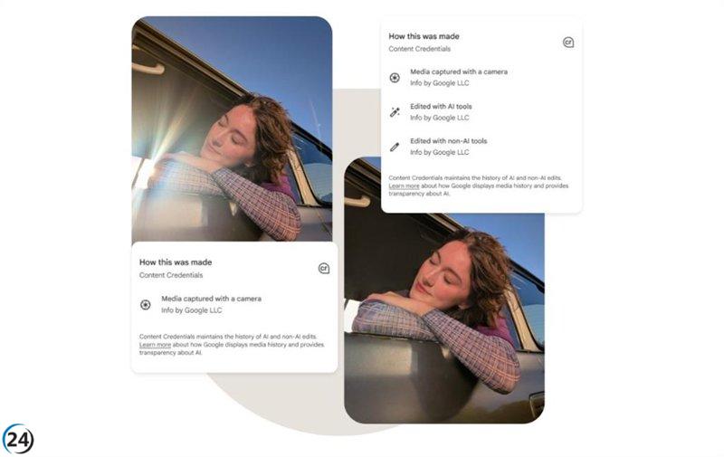 Los Google Pixel 10 presentan un sistema innovador para autenticar el origen de imágenes generadas por IA.
