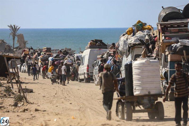 La ONU reporta 40,000 desplazados de Gaza hacia el sur en solo dos días.