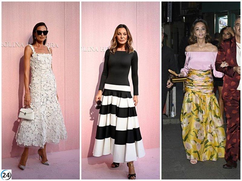 Desfile icónico de Carolina Herrera en Madrid: Estilos destacados de Mar Flores e Isabel Preysler.