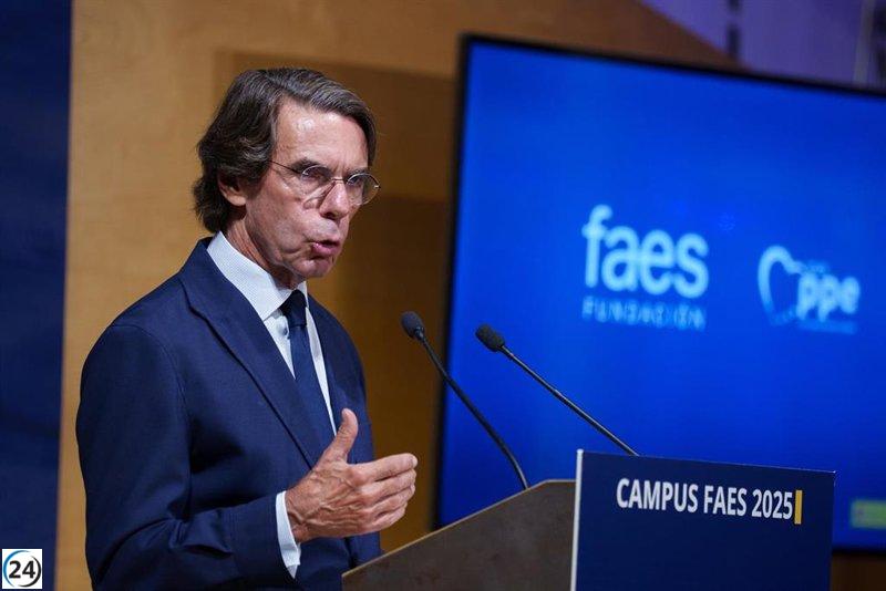 Aznar advierte sobre el riesgo de una