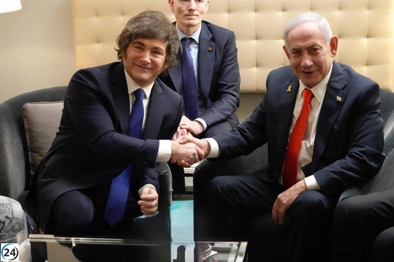 Milei y Netanyahu exhiben su alianza en Nueva York.