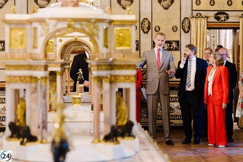 El Rey abre las puertas de la Casa del Labrador, un palacio histórico de Carlos IV en Aranjuez.