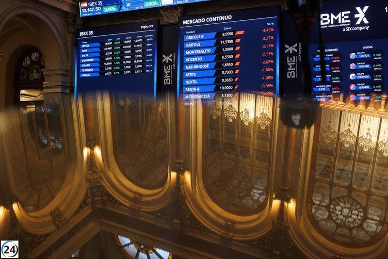 El Ibex 35 desciende un 0,19%, pero se mantiene por encima de los 15.500 puntos.