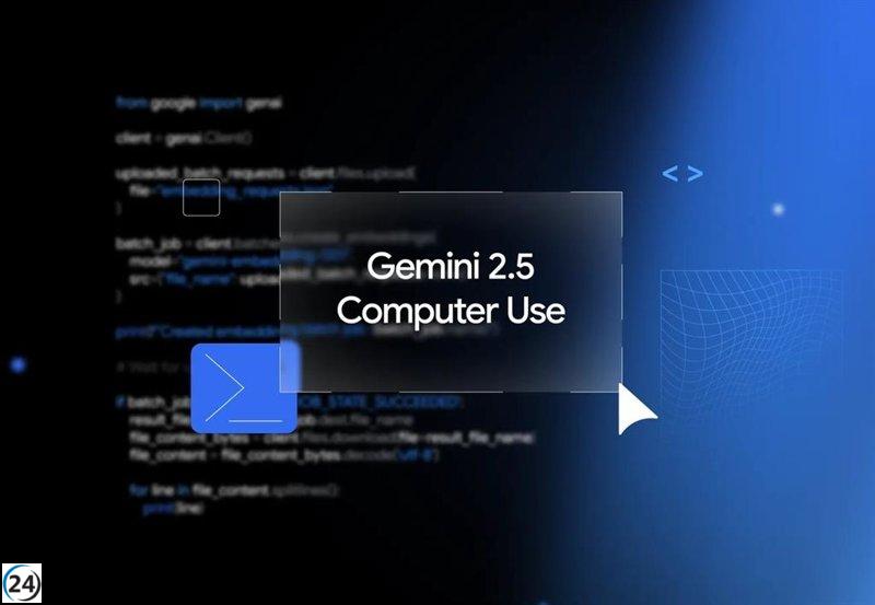 Gemini 2.5 facilita la interacción de IA con interfaces gráficas en la web y aplicaciones.