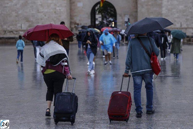 Once provincias en alerta por tormentas, con Alicante y Murcia en máxima alerta por precipitaciones de 180 l/m².