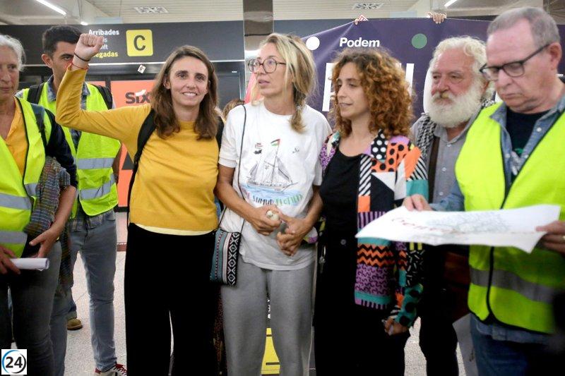 Reyes Rigo, Lucía Muñoz y Alejandra Martínez llegan a Palma con Palestina como prioridad.