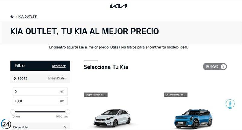 Kia lanza Kia Outlet para facilitar la compra online de coches listos para entregar sin matriculación.