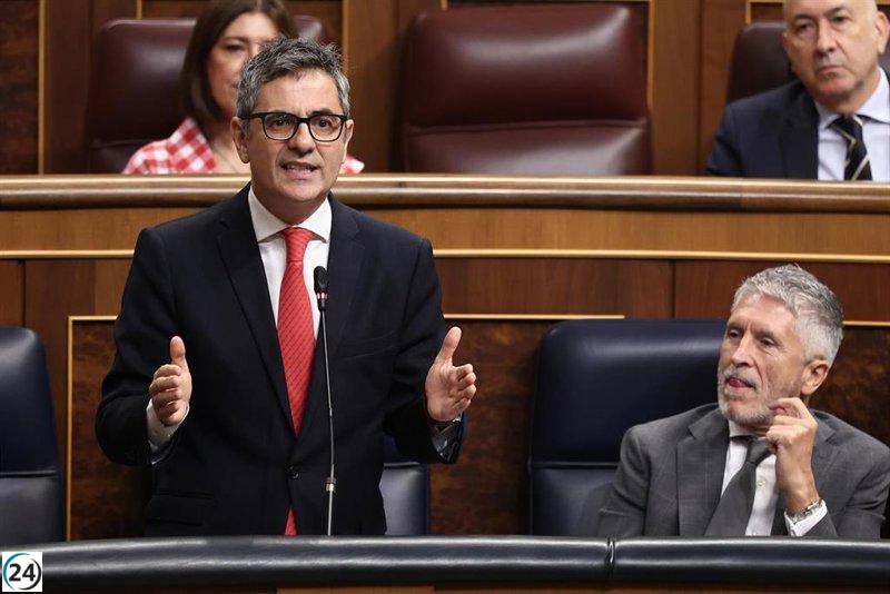 El PP elogia a Corina Machado mientras Bolaños evoca las dictaduras franquista y videlista en el Congreso.