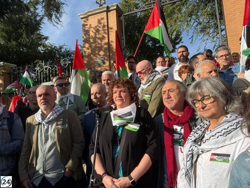 Sindicatos y embajador palestino reclaman juntos en Madrid una 