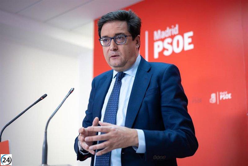 Óscar López denuncia el abuso de poder del PP en Madrid y proclama la existencia de una amplia mayoría progresista en la ciudad.