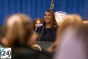 La fiscal general de Nueva York enfrenta su primera audiencia judicial por acusaciones de fraude.