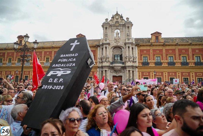 Multitudinaria protesta en San Telmo: