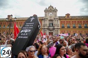 Multitudinaria protesta en San Telmo: 