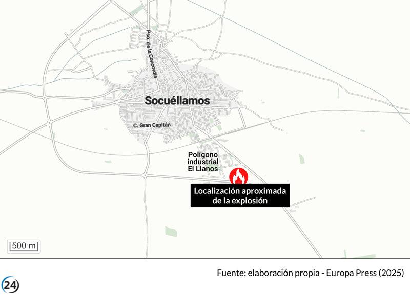 Explosión en planta de residuos sanitarios en Socuéllamos deja tres heridos de gravedad.