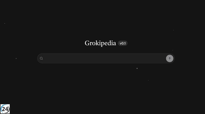 Elon Musk presenta Grokipedia, una nueva plataforma de información impulsada por la IA de Grok.