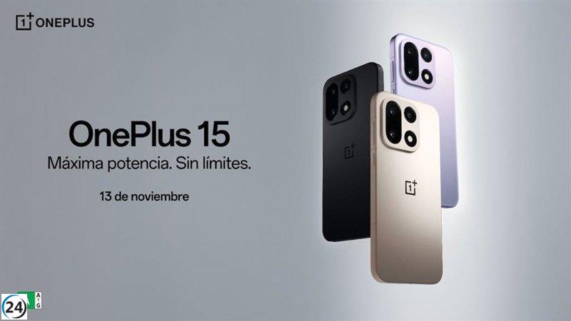 El OnePlus 15 se presentará el 13 de noviembre, incorporando el potente Snapdragon 8 Elite Gen 5, OxygenOS 16 y tecnología de fotografía DetailMax Engine.