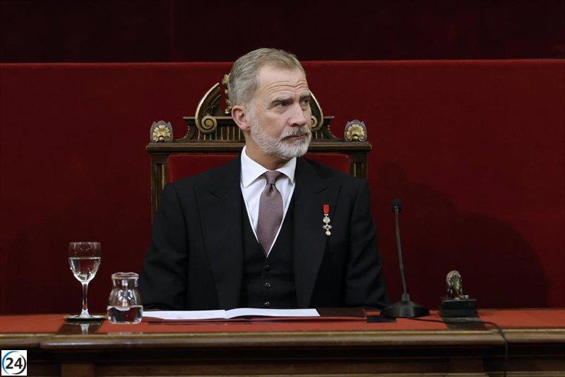 El Rey aboga por la justicia constitucional como guardiana del Estado de derecho.