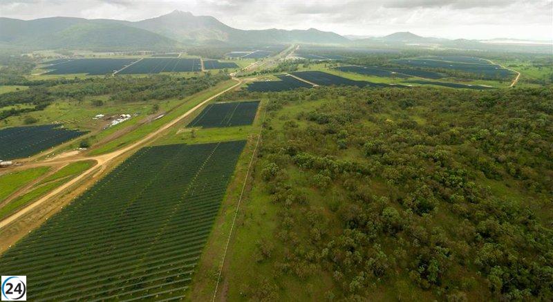 Acciona Energía inicia su planta solar en Australia con una inversión de 383 millones de euros.