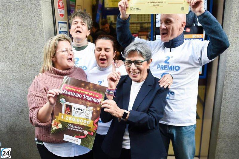 El segundo premio del Sorteo de Navidad 2025, el 70.048, se vende en Madrid y se propaga con Bimba y Lola hacia Vigo y el resto del país.