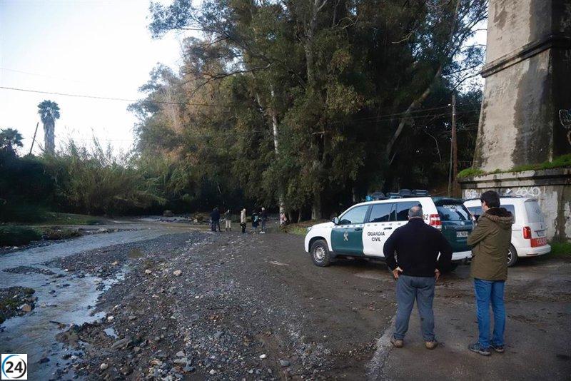 Descubren el cadáver del segundo desaparecido en Alhaurín el Grande tras la tormenta.